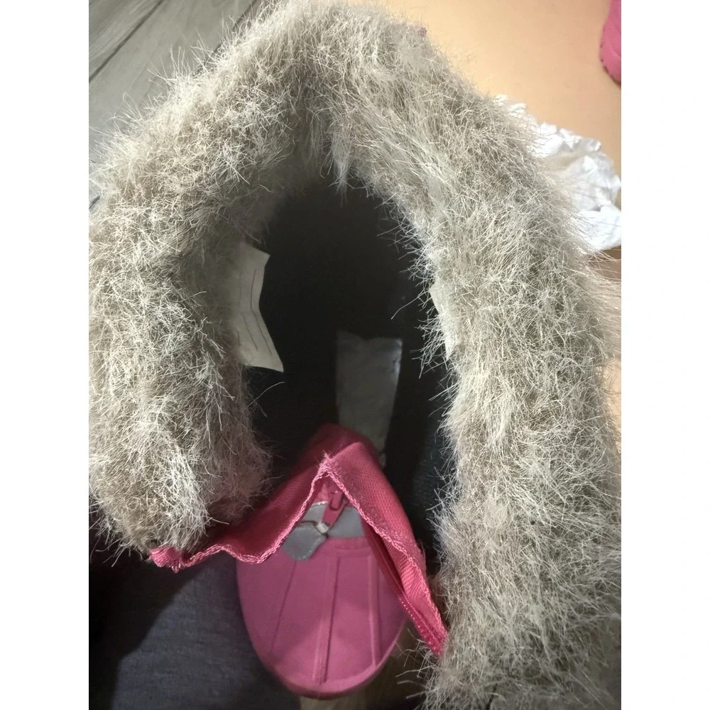 C9 Champion Toddler Girl's Thermolite -SZ 3 Pink Faux Fur‎ Trim Winter Boots